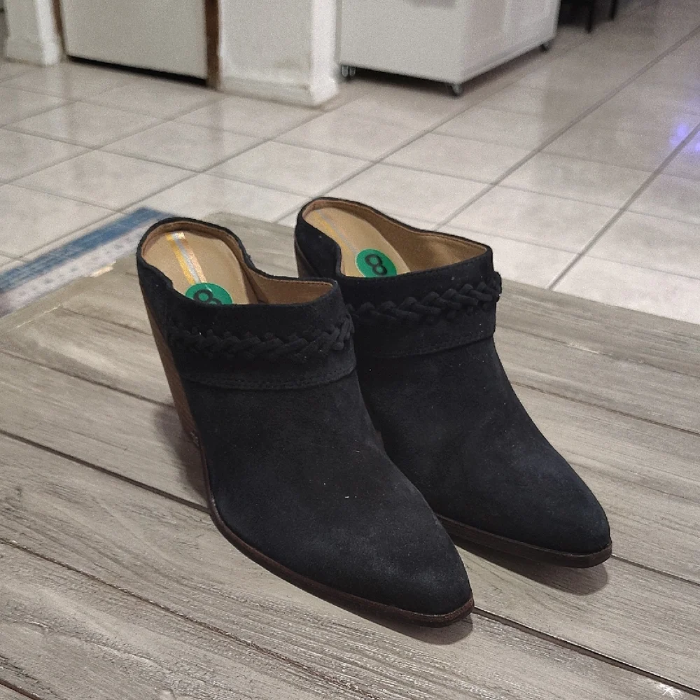 New Sam Edelman Alison Leather Mules In Black Size Woman's 8